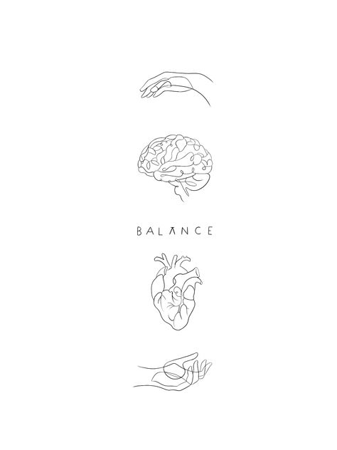 Balance Tattoo, Brain Tattoo, Inspiration Tattoos, Line Art Tattoos, Discreet Tattoos, Spine Tattoos, Subtle Tattoos, Simplistic Tattoos, Line Tattoos