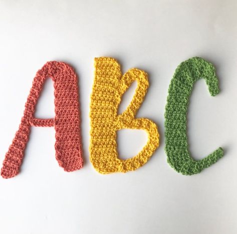 Cursive Alphabet Appliqué Sets For Crocheters, Lower & Upper Case Lettering! | KnitHacker Crochet Alphabet Letters, Crochet Letters Pattern, Crochet Alphabet, Crochet Letters, Applique Letters, Uppercase Alphabet, Letters Pattern, Cursive Alphabet, Alfabet Letters