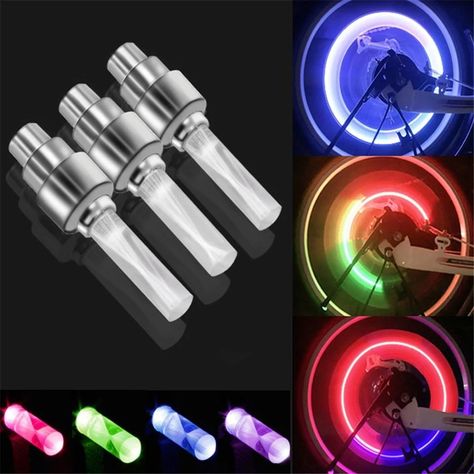 Brand new and high quality. Tire valve cap lights screw onto the valve stem of your car, bicycles or motorcycle in seconds. Universal fitment and easy to install no special wires, can be easily installed and removed. Fits most valves of road, mountain bicycles, motocycles and cars. Bright led will turn on while the vehicle is moving and off when stop. https://www.zohaans.pk/product/wheel-light-multicolor-for-car-bike-bicycle-with-bettery-cells-2/ Bike Lights Led, Motorcycle Safety, Instagram Brand, Road Mountain, Bicycle Wheel, Valve Stem Caps, Motorcycle Tires, Bicycle Lights, Mountain Bike Accessories