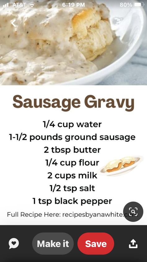 Healthy Sausage Gravy Recipe, Breakfast White Gravy, Gluten Free Sausage Gravy Recipe, Meals With White Gravy, Sausage Gravy From Scratch, Simple Sausage Gravy, Busicuts And Gravy Recipes Sausage Easy, Homemade Sausage Gravy Recipe, Easy Sausage Gravy Recipe