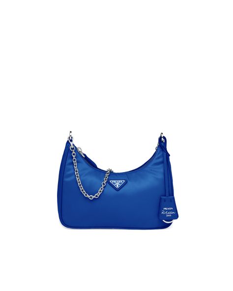 Blue Prada, Luxury Stuff, Bag Png, Prada Re Edition 2005, Expensive Items, Pretty Purses, Prada Re Edition, Prada Collection, Bag Prada