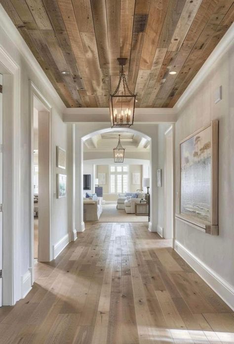 Wood Ceiling Sunroom Ideas, Poplar Wood Ceiling, Wood Ceiling Living Room Ideas, Wood Celing Roof Design, Wood Ceilings Ideas, 8 Ft Ceilings Ideas, Wood Floor And Ceiling, Wood On Ceiling Ideas, Wood Ceiling Living Room