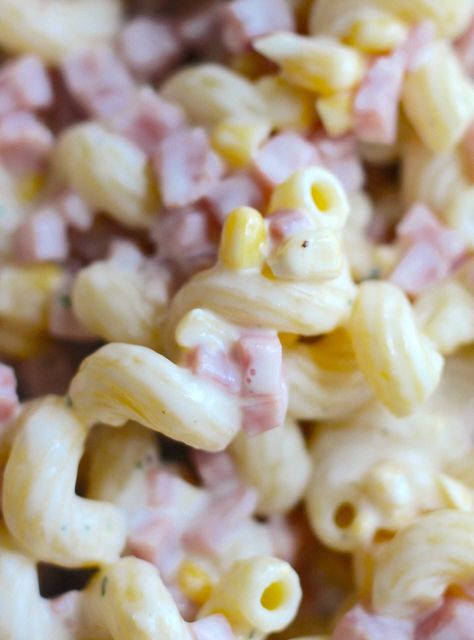 Creamy Ham Pasta Salad | 12 Tomatoes Ham And Corn Pasta Salad, Creamy Ham Pasta Salad, Pasta Salad With Ham And Cheese, Ham And Pasta Salad, Macaroni Ham Salad, Ham And Cheese Pasta Salad, Pasta Salad With Ham, Ham Pasta Salad, Macaroni Salad With Ham