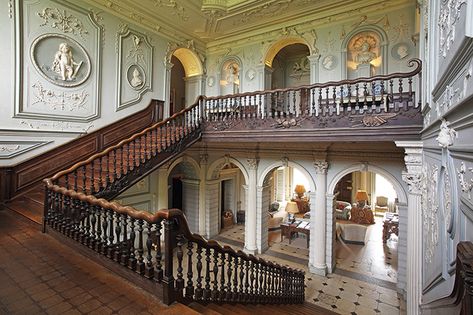 Mawley Hall Manor House Entrance Hall, English Mansion Interior, English Manor Houses Country Estate, English Manor Interior, English Manor Houses Interior, Chateau Interior, Castle Hall, Palace Aesthetic, Old English Manor