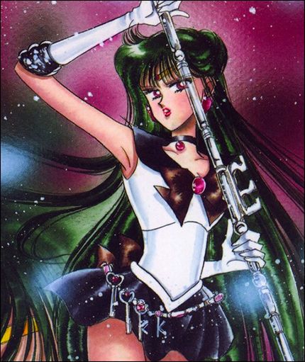 Sailor Pluto from the manga series Sailor Moon Pretty Anime Women, Sailor Moon Characters, Sailor Guardians, Naoko Takeuchi, Sailor Pluto, Sailor Moon Wallpaper, Sailor Moon Manga, Sailor Moon Character, Disney Games