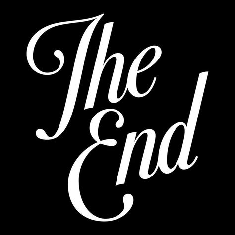 A custom logotype for The End, a film/video finishing house in NYC. Tina Smith designed the script to look like end titles in classic movies. The End Typography, The End Logo, Film Title Design, Movie Lettering, Film Logo Design, The End Video, Film Typography, Movie Fonts, The End Movie