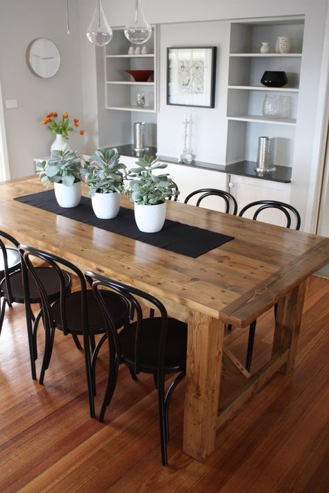 Rustic Kitchen Tables, Farmhouse Dining Rooms Decor, Modern Farmhouse Dining Room, Modern Kitchen Tables, Farmhouse Dining Room Table, Dining Table Rustic, Custom Dining Tables, Modern Farmhouse Dining, Rustic Farmhouse Kitchen