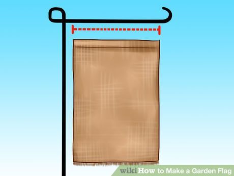 Image titled Make a Garden Flag Step 5 Yard Flags Diy, Garden Flag Diy, Garden Flags Ideas, Flag Diy, Tattoo Plant, Burlap Flag, Burlap Projects, Burlap Garden Flags, Burlap Crafts