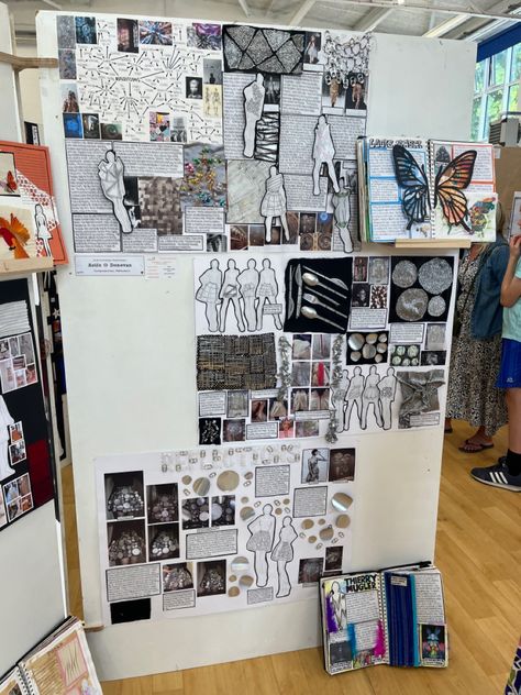 display of my written (sketchbooks and boards) coursework !! Gcse Design Technology Coursework, Gcse Textiles Sketchbook, Textiles Ideas, Gcse Textiles, Textiles Sketchbook, Design Tech, Design Technology, Display Board, Tech Design