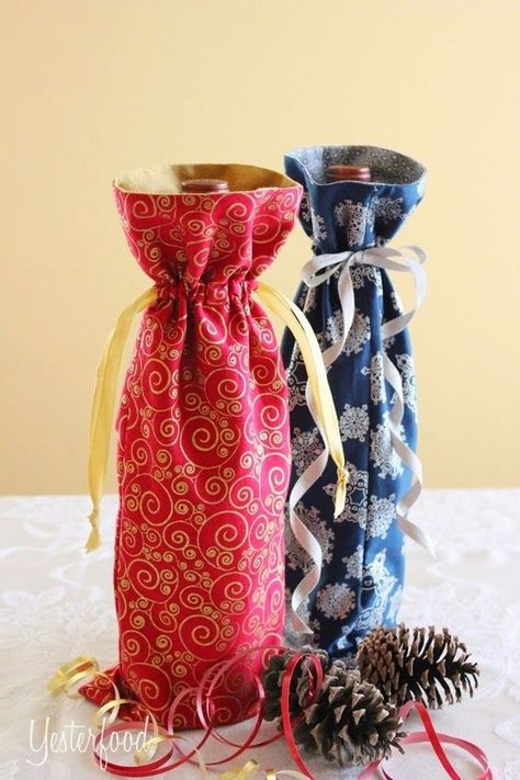 Fabric Wine Bottle Bag, Wine Bag Pattern, Fabric Wine Bags, Wine Purse, Wine Bottle Gift Bag, Wine Bags, Wine Bottle Bag, Wine Bottle Gift, Wine Bottle Covers