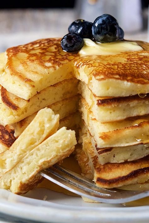 Pancake Recipe No Baking Powder, King Arthur Pancakes, Quick Pancake Recipe, Quick Pancakes, King Arthur Recipes, King Arthur Flour Recipes, King Arthur Gluten Free, Homemade Pancake Recipe, Pancake Recipe Easy