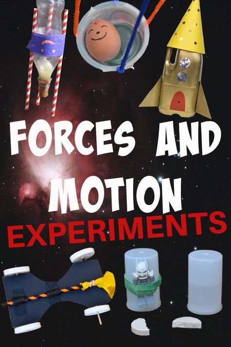 Force And Motion Elementary, Forces And Motion Activities, Forces Stem Activities, Teaching Forces And Motion, Force Of Motion Activities, Force Motion And Energy Activities, Forces In Motion Activities, Forces Activities For Kids, Gravity Experiments Middle School