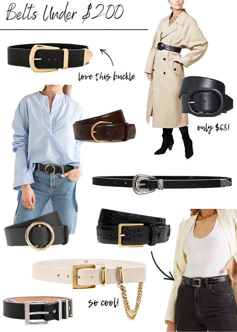 Much like my weakness for shoes and handbags, I have a weakness for belts. Belts are such an easy, chic way to add so much to any outfit. I wanted to compile two different belt breakdowns: one for luxury belts and one for belts under $200. Fashion Belts Women Style, Best Belts For Jeans, High End Belts For Women, Cinch Belt Outfit, Belts Old Money, Chic Belt Outfit, Women’s Belt Outfit, Elegant Belts For Women, Womens Belt Outfit