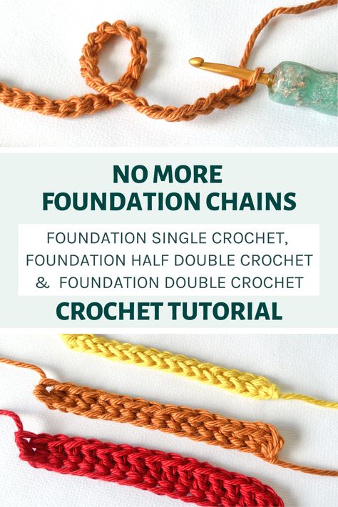 Best Yarns For Crochet, Single Skein Crochet Projects, Foundation Crochet, Foundation Double Crochet, Crochet Learning, Crochet Hacks, Custom Crochet Hooks, Joining Yarn, Foundation Half Double Crochet