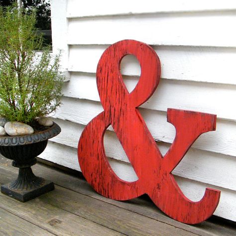 Ampersand Decor, Big Wooden Letters, Large Wooden Letters, Rustic Letters, Wooden Wall Signs, Grand Art Mural, Block Style, Letter Wall, Wood Letters