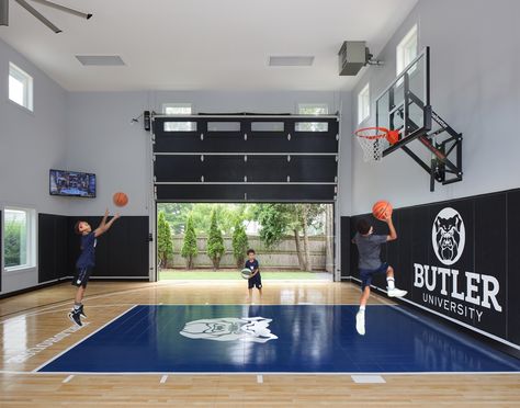 The Ultimate Guide to Building Your Home Sport Court Indoor Basketball Court In House, Garage Basketball Court, Basketball Gymnasium, Hospitality Photography, Indoor Sports Court, Home Basketball Court, Home Gym Basement, Garage Game Rooms, Morton Building