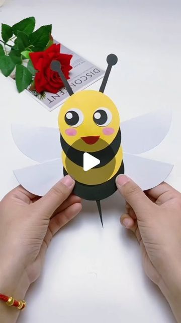 Gifts Dash on Instagram: "Dive into the world of paper crafting with our delightful project: a creative paper craft bee! Using yellow and black construction paper or cardstock, cut out the shapes needed to assemble your adorable bee. Craft the body, wings, antennae, and stripes, then assemble them together using glue or tape. Add googly eyes for a whimsical touch and draw a sweet smile to complete the bee's charming face. Whether you're looking to decorate a greeting card, create a cute addition to a scrapbook, or simply enjoy a fun crafting activity, this paper craft bee is sure to bring joy and cheer to your day. Let your imagination take flight as you create your very own buzzing bee masterpiece! #CraftingIdeas #PaperCrafts #BeeCraft #DIYDecor #CreativeFun" Yellow Day Activities Craft Ideas, Bee Day Activities, Yellow Day Activities Preschool, Bumble Bee Craft, Bee Craft, Bee Crafts For Kids, Bee Activities, Tissue Paper Crafts, Black Construction Paper