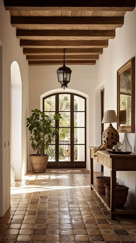 Spanish Interior Design Spanish Interior Design, Spanish Interior, Mexico House, Mediterranean Style Homes, Casa Country, Stucco Walls, Spanish Style Home, Casas Coloniales, Creative Bedroom