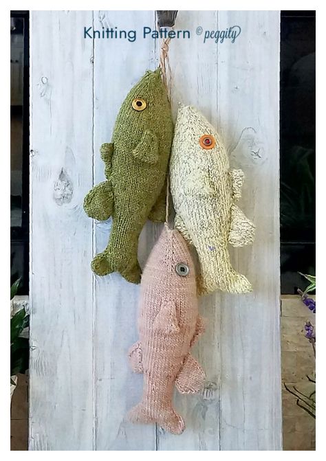 Amigurumi Little Fish Keepers Free Knitting Pattern Knitted Fish Pattern Free, Fish Knitting Patterns Free, Crochet Fish Toy, Koi Fish Knitting Pattern, Fish Knitting Pattern, Knitting Fish Pattern, Knitted Fish, Crocheted Fish, Fish Blanket Knitting Pattern