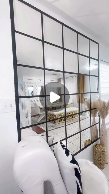 Mirror Wall Decoration Ideas, 3 Mirrors On Wall Ideas, Mirror Wall Design Ideas, Ikea Mirror Wall, Mirror Accent Wall, Mirror Wall Design, Wall Mirror Ideas, Ikea Mirrors, Stair Wall Decor