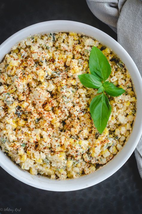 Corn And Poblano, Mexican Side Dish, Corn In The Oven, Elote Recipe, Mexican Side, Roasted Poblano Peppers, Mexican Side Dishes, Mexican Street Corn Salad, Vegetarian Mexican