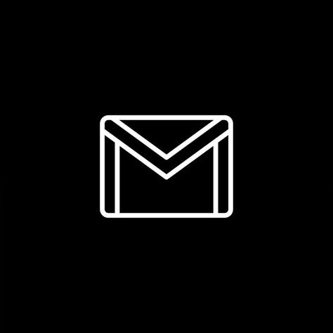 Black And White Gmail Icon, Ios App Logo, All Apps Icon, App Ikon, Black App Icons, App Store Icon, Mobile App Icon, Black Wallpaper Iphone Dark, Logo Application