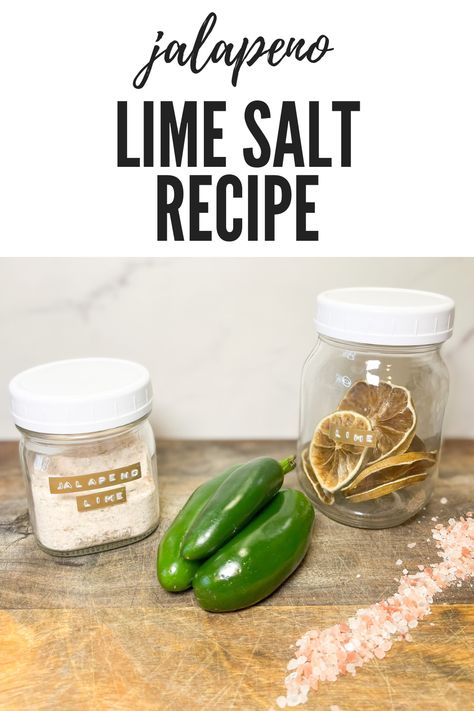 Add a zesty kick to your dishes with our Easy Homemade Jalapeno Lime Salt Recipe! Perfect for rimming cocktail glasses or seasoning your favorite foods, this DIY salt blend combines the spicy flavor of jalapenos with the tartness of lime. It's quick to make and adds a gourmet touch to any meal or drink. Ideal for chefs and home cooks looking to spice up their culinary creations. Click for the recipe. #JalapenoLimeSalt #DIYSeasoning #FoodieCreation #KitchenDIY Beer Salt Recipe, Jalepeno Lime Salt, Lime Pepper Seasoning, Jalapeno Salt Recipes, Jalapeno Salt, Diy Seasonings, Homemade Dry Mixes, Smoked Jalapeno, Dry Mixes