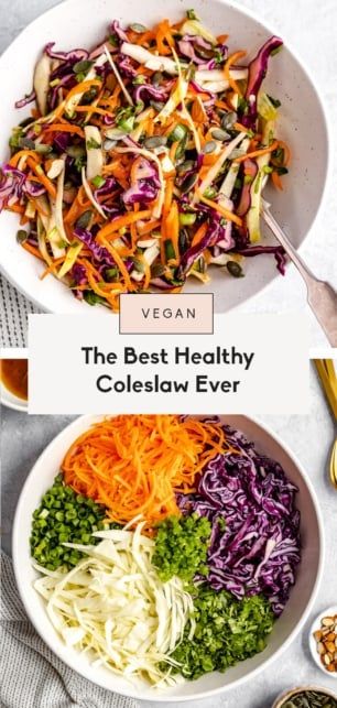 Healthy Coleslaw Recipe, Purple Cabbage Recipes, Traditional Coleslaw Recipe, Purple Cabbage Slaw, Healthy Coleslaw Recipes, Healthy Coleslaw, Vegan Coleslaw, Coleslaw Salad, Ambitious Kitchen