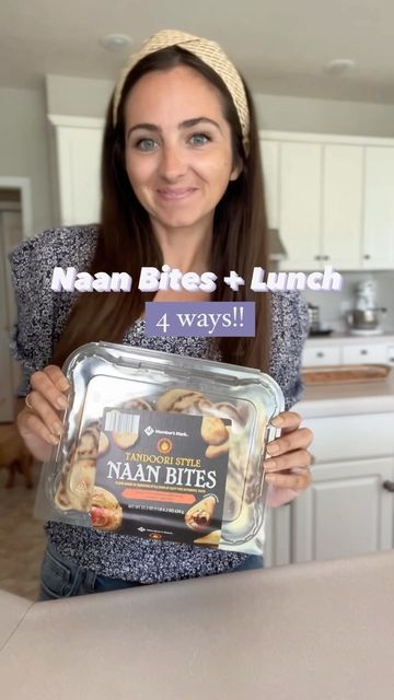 Recipes With Naan Bread Bites, Naan Bread Snack Ideas, Naan Lunchables, Naan Ideas Lunch, Sam's Club Meal Prep, Naan Snack Ideas, Naan Bites Recipes, Freezer School Lunches, No Nut Lunches For Kids