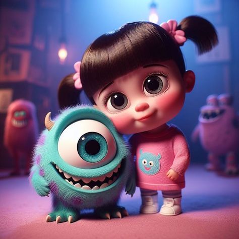 شركة المرعبين المحدودة, Buu Monster Inc, Monster Ink, Lindo Disney, Disney Monsters Inc, Cute Disney Characters, Whatsapp Wallpaper Cute, Disney Cuties, Disney Monsters