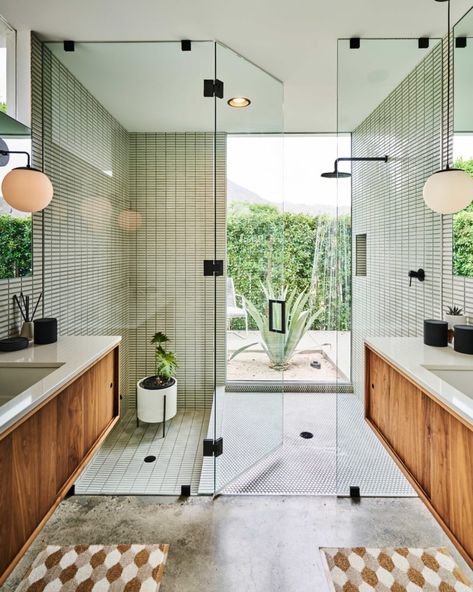 Starting A New Life, Remodeling Trends, Mid Century Modern Bathroom, Mid Century Bathroom, Sunset Magazine, Modern Bathroom Decor, Bathroom Renos, House Bathroom, Mid Century Modern House