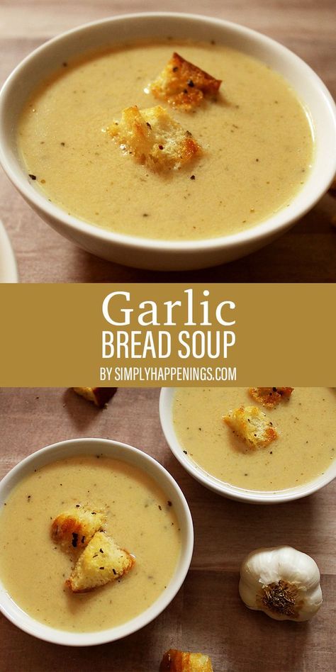 Pudding Chia, Bread Soup, Croutons Homemade, Delicious Soup Recipes, Fall Soups, God Mat, Think Food, Soup And Sandwich, Easy Soups