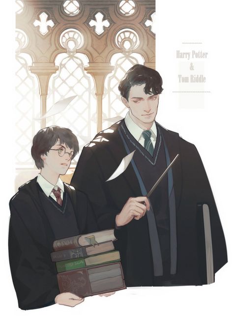 Harry X Voldemort Fanart, Harry Potter X Tom Riddle, Harry Potter Toms, Severus Rogue, Harry Potter Illustrations, Gay Harry Potter, Harry Potter Scene, Harry Potter Artwork, Images Harry Potter