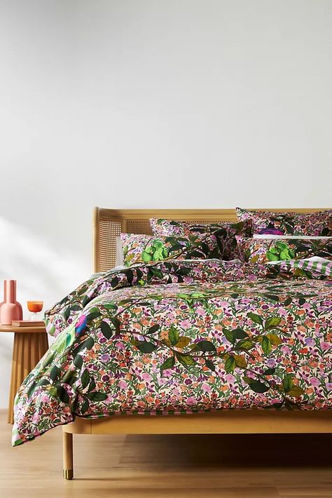 Anthropologie Duvet Covers | Anthropologie Anthropologie Bedroom Inspirations, Anthropologie Duvet Cover, Eclectic Bedding, Layered Bedding, Anthropologie Bedding, Colorful Bedding, Pink Duvet Cover, Unique Bedding, Perfect Bedding