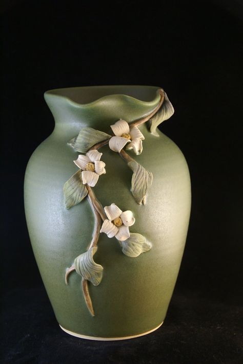 Pratt Clay Studio | Mary Pratt Clay Pot Design Ideas, Clay Pot Art Design, Clay Vase Designs, Clay Art On Pot, Clay Pot Designs, Vase Design Ideas, Clay Vase Ideas, Flower Vase Clay, Ceramic Vase With Flowers