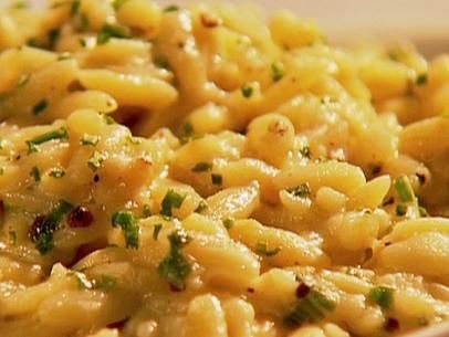 Lemon Pepper Orzo Recipe | Aaron McCargo Jr. | Food Network Lemon Pepper Orzo, Butter Orzo, Starch Sides, Cheesy Orzo, Orzo Recipe, Lemon Orzo, Orzo Recipes, Fast Dinners, Cheesy Potatoes