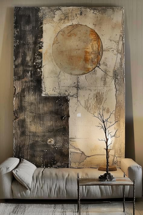 Natural Abstract Art, Wabi Sabi Artwork, Dark Wabi Sabi, Wabi Sabi Living Room, Wabi Sabi Art Painting, Wabi Sabi Painting, Wabi Sabi Decor, Wabi Sabi Art, Minimal Painting