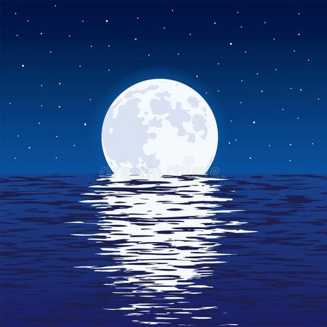 Background of blue sea and full moon at night. vector. Background of blue sea an , #affiliate, #moon, #night, #vector, #full, #Background #ad Sea And Moon Painting, Painting On Blue Background, Blue Moon Illustration, Sea Vector Illustrations, Night Illustration Moonlight, Moon Over Ocean Painting, Blue Background Painting Ideas, Sky Background Drawing, Moon Night Drawing