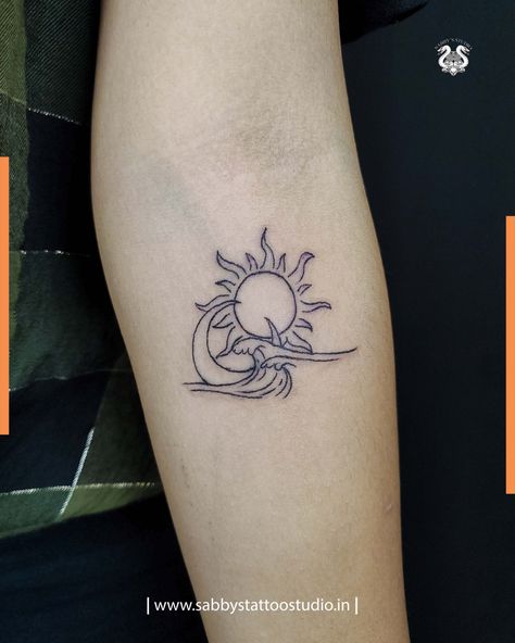 #sun#moon#wave#tattoo#linework#outline#tattoo#art#inked#ink Sun Moon Waves Tattoo, Moon Waves Tattoo, Sun Moon Wave Tattoo, Sun And Wave Tattoo Simple, Moon Wave Tattoo, Wave Tattoo Simple, Sun And Wave Tattoo, Lake Tattoo, Tattoo Linework