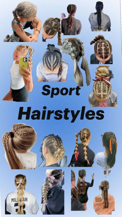 LAX,B-BALL, ECT Hairstyles For Basketball Practice, Gym Class Hairstyles, Sport Hair Ideas, Basketball Game Day Hairstyles, Athena Hairstyles, Handball Hairstyles, Basketball Hairstyles Braids, Race Day Hairstyles Running, Cute Hairstyles For Basketball