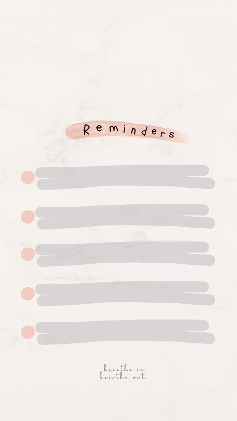 iphone wallpaper | aesthetic | pastel Reminder Wallpaper Template, Note Handwriting, Goals Bullet Journal, Study Planner Printable, Planner Icons, Note Writing Paper, Note Reminder, Daily Planner Pages, Instagram Frame Template