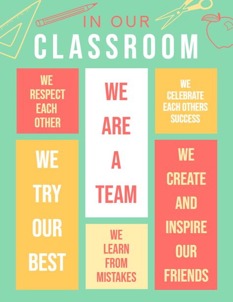 Classroom Rules Printable, Class Rules Poster, Classroom Posters Free, Classroom Goals, Classroom Rules Poster, Education Poster Design, Class Poster, Core Words, Class Rules