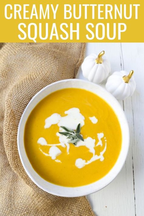 Butternut Squash Soup Creamy, Thai Butternut Squash Soup, Best Butternut Squash Soup, Creamy Butternut Squash Soup, Butternut Squash Bisque, Vegan Butternut Squash Soup, Easy Butternut Squash, Creamy Butternut Squash, Curried Butternut Squash Soup