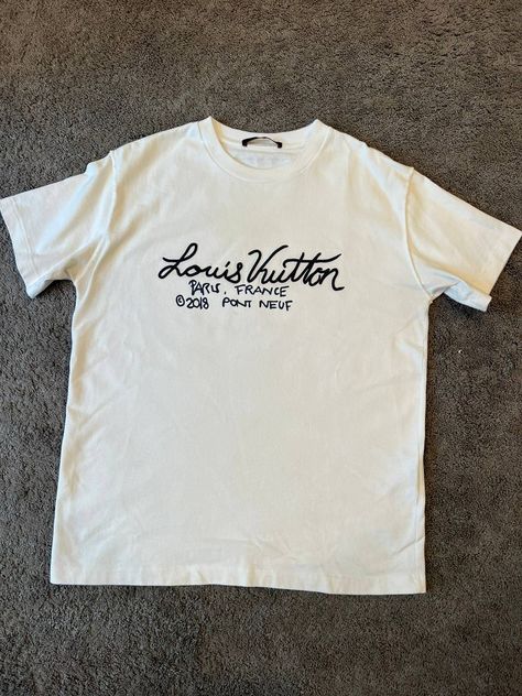 Louis Vuitton Louis Vuitton Script T-shirt | Grailed Lv T Shirt Men, Louis Vuitton Tshirt, Jack Daniels Shirt, Mens Fashion Aesthetic, Louis Vuitton Shirts, Lv Shirt, Louis Vuitton T Shirt, 2024 Wardrobe, Carpenters Shirts