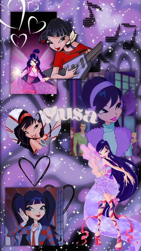 Musa, Winx, Wallpaper, fond d'écran, Winx club, Fond d'écran iPhone, Fond d'écran de verrouillage, aesthetic, violet Music Fairy, Aesthetic Purple Wallpaper, 2000s Wallpaper, Black Kawaii, Cute Puppy Wallpaper, Las Winx, Klub Winx, Bloom Winx Club, A Aesthetic