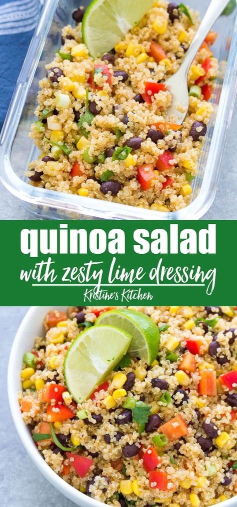 Quick And Easy Lunch Recipes, Cold Quinoa Salad, Salad With Black Beans, Salad Coleslaw, Salad Taco, Southwest Quinoa, Salad Macaroni, Southwest Quinoa Salad, Quinoa Recipes Easy