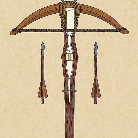 Medieval Crossbow, Composite Bow, Crossbow Bolts, Bow Drawing, Bristol Board, Artist Pens, Crossbow, Dark Ages, Anatomy Art