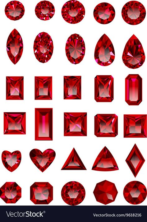 Ruby Illustration, Jewel Illustration, Jewel Logo, Jewel Drawing, Gem Drawing, Red Jewellery, Gem Tattoo, Red Gems, Ruby Jewel