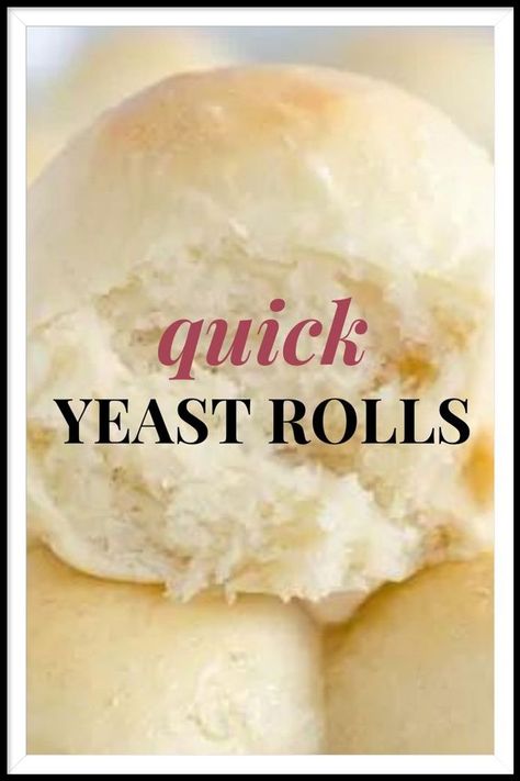 Rapid Rise Yeast Rolls Recipe, Quick Yeast Rolls Recipe, Honey Yeast Rolls, Quick Yeast Rolls, Easy Homemade Rolls, Easy Dinner Rolls, Yeast Dough Recipe, Yeast Bread Rolls, Easy Yeast Rolls