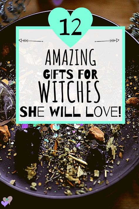 12 Amazing Gifts For Witches She Will Love!!! From candles, tarot decks, sage smudge sticks and even cauldrons, we have found you the most amazing witchy gifts that any witch will truly love to receive! Witch Housewarming Gift, Homemade Gifts For Witches, Witchy Housewarming Gifts, Gifts For Wiccans, Kitchen Witch Gifts, Witchy Stocking Stuffers, Witchy Birthday Gift Ideas, Witchcraft Gifts Ideas, Witch Gifts Ideas